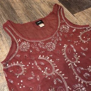Sequin/beaded tank top✨
